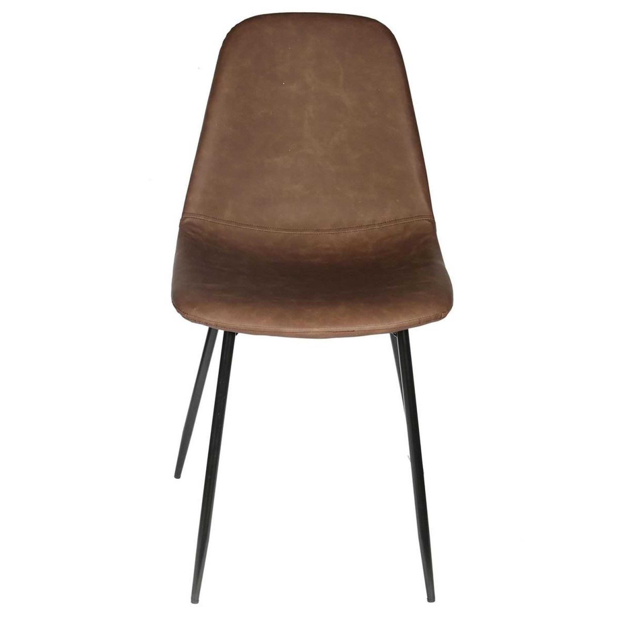 Voir la diapositive 3 : The Home Deco Factory Lot de 4 chaises design  amber  86cm marron