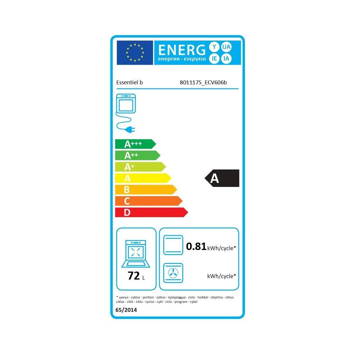 ESSENTIEL B Cuisinière vitrocéramique ECVC6060b7