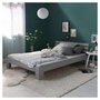 Voir la diapositive 2 : HomeStyle4U Lit double 140x200 gris matelas et sommier à lattes
