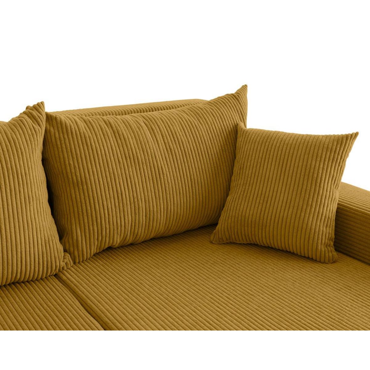 BEST MOBILIER Valos - canapé panoramique en u - 7 places - convertible avec coffres - en velours côtelé