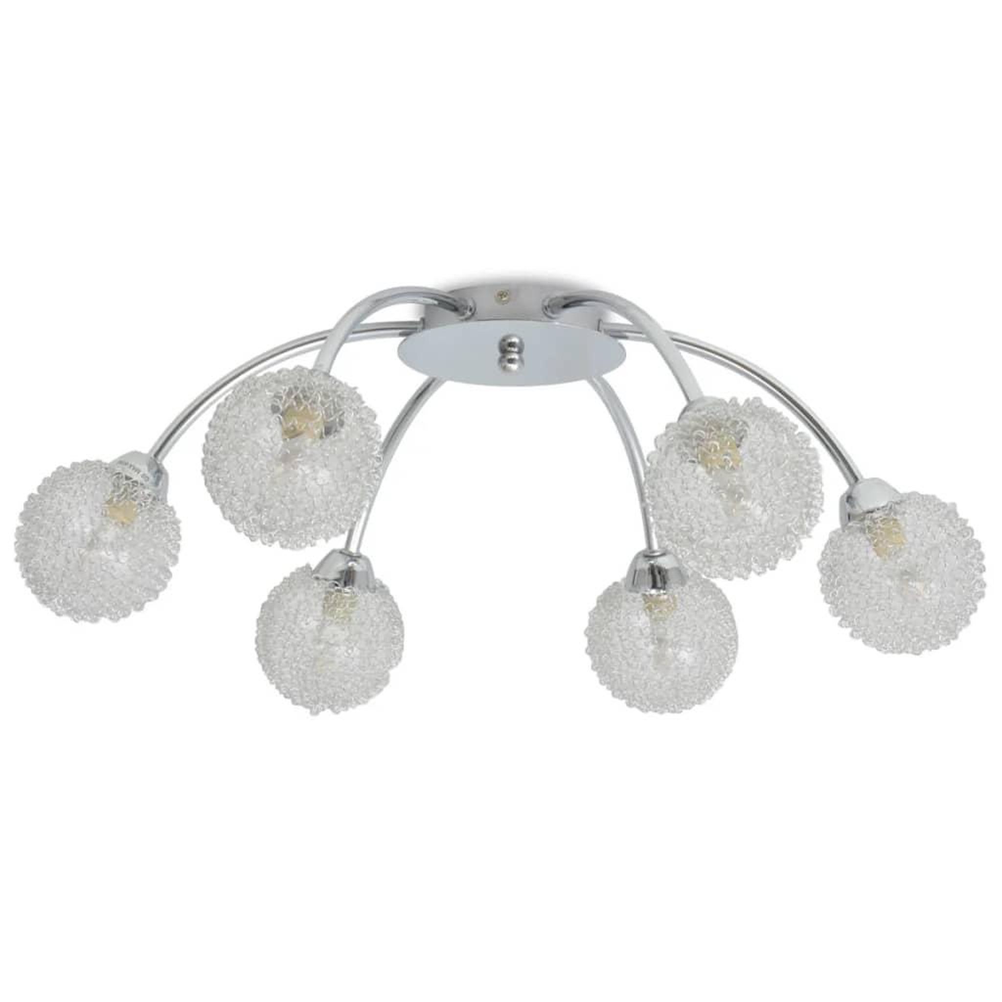 Voir la diapositive 4 : VIDAXL Plafonnier avec 6 ampoules LED G9 240 W