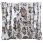 Paris Prix Coussin Déco Imitation Fourrure  Écorce  40x40cm Vison