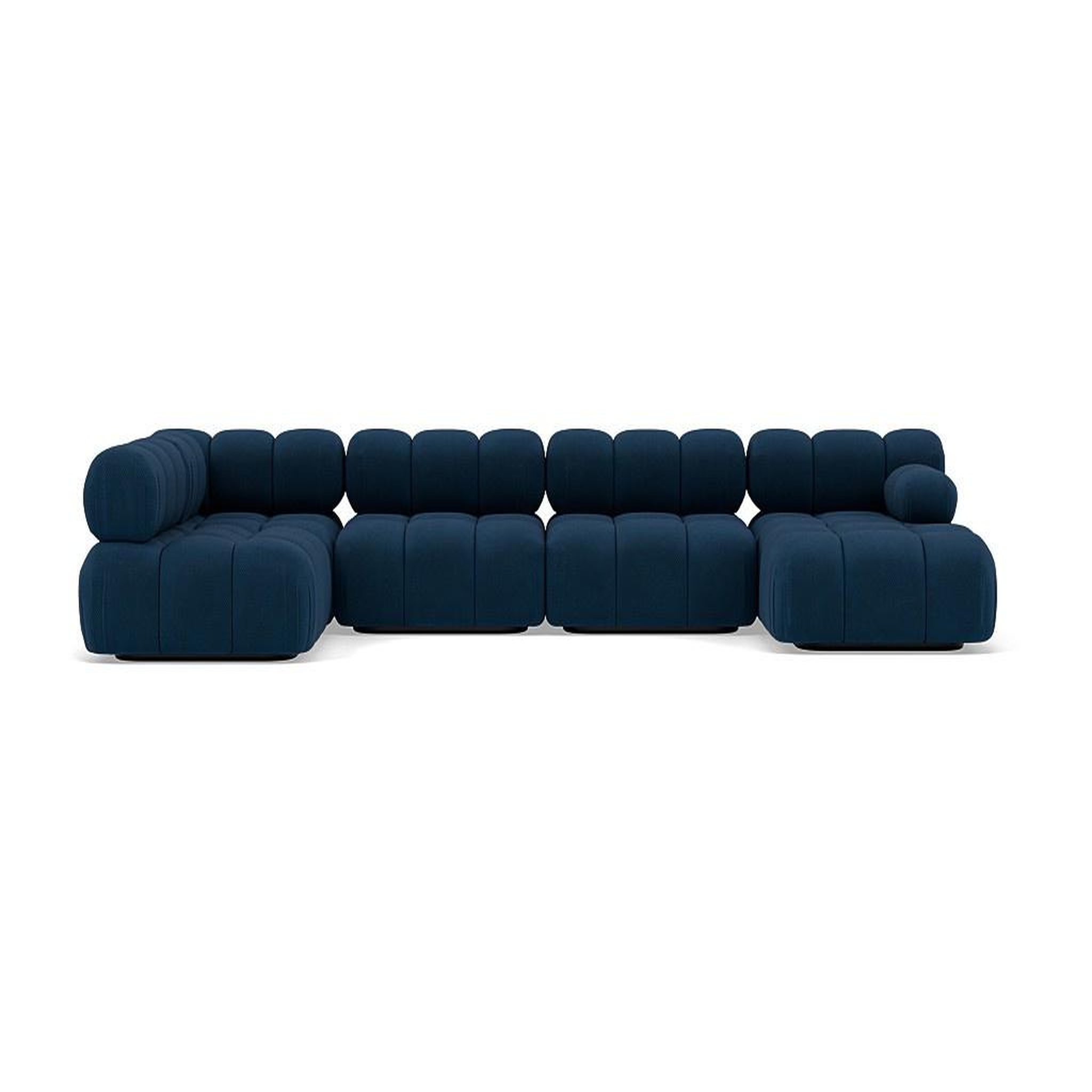 Voir la diapositive 1 : LISA DESIGN Ruby - canapé panoramique modulable d'angle gauche 7 places en velours texturé