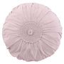 Voir la diapositive 1 : Paris Prix Coussin Rond Déco  Dentelle  40cm Rose Mauve