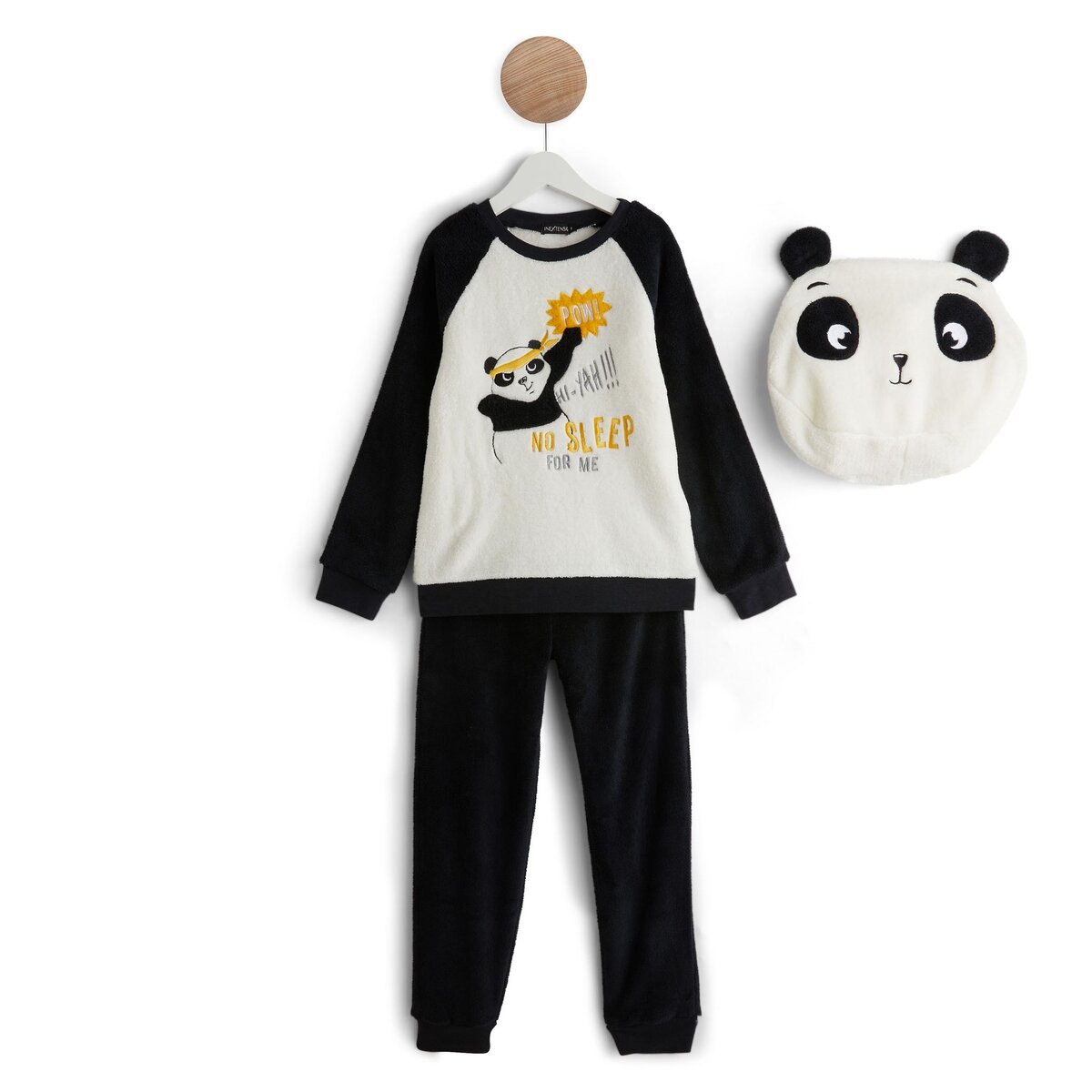 IN EXTENSO Ensemble pyjama peluche panda avec range pyjama garçon