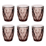 SECRET DE GOURMET Lot de 6 Gobelets Bas  Lea  28cl Rose