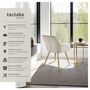 Voir la diapositive 2 : tectake Chaise rembourrée aspect velours crème/or