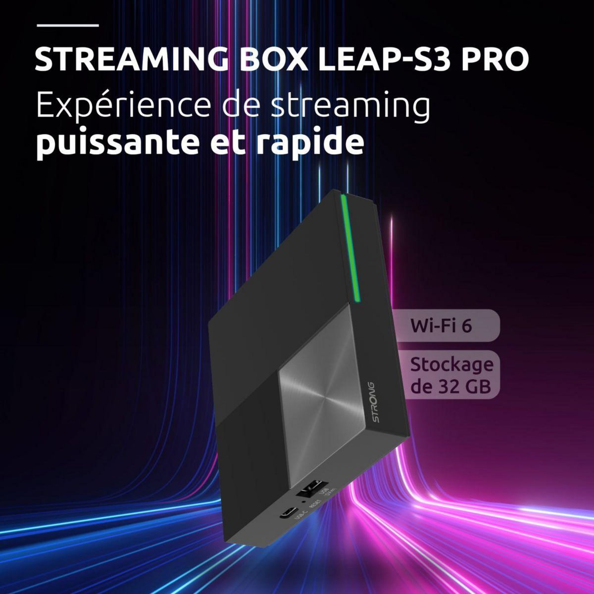 Strong Passerelle multimédia LEAP-S3 Pro Box Google TV 4K Chromecast