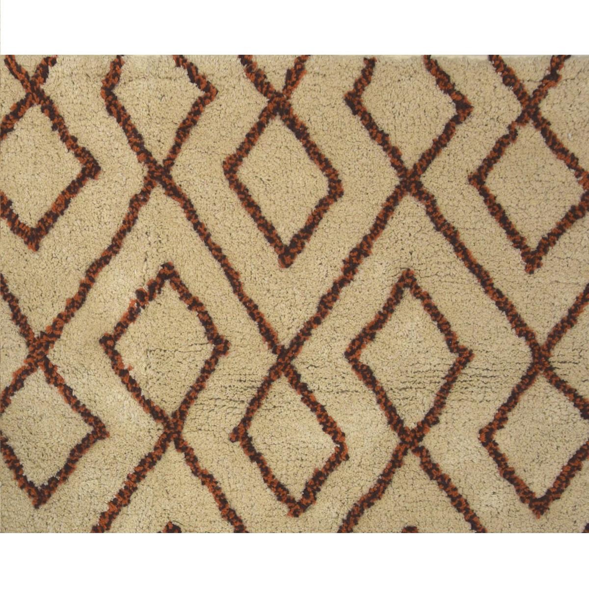 Voir la diapositive 4 : GUY LEVASSEUR Tapis de bain déco géométrique en coton 50x80cm
