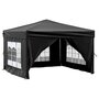 Voir la diapositive 3 : VIDAXL Tente de reception pliable avec parois Noir 3x3 m