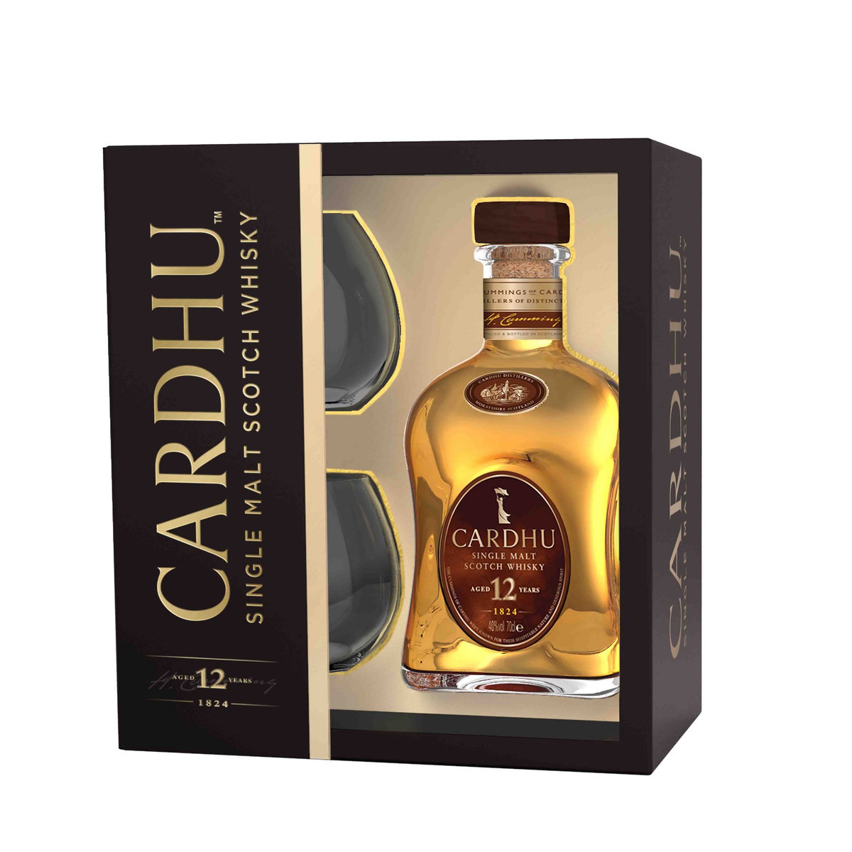 Cardhu Cardhu whisky 12 ans 40% 70cl coffret 2 verres pas cher
