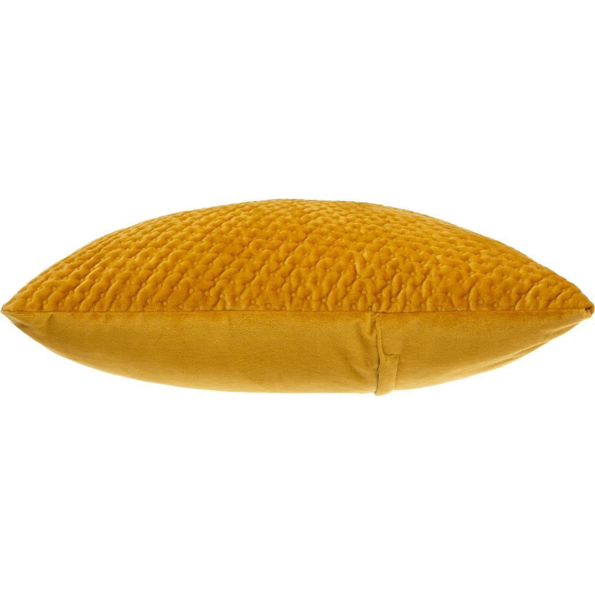 Voir la diapositive 3 : ATMOSPHERA Coussin déco en velours  dolce  40x40cm ocre
