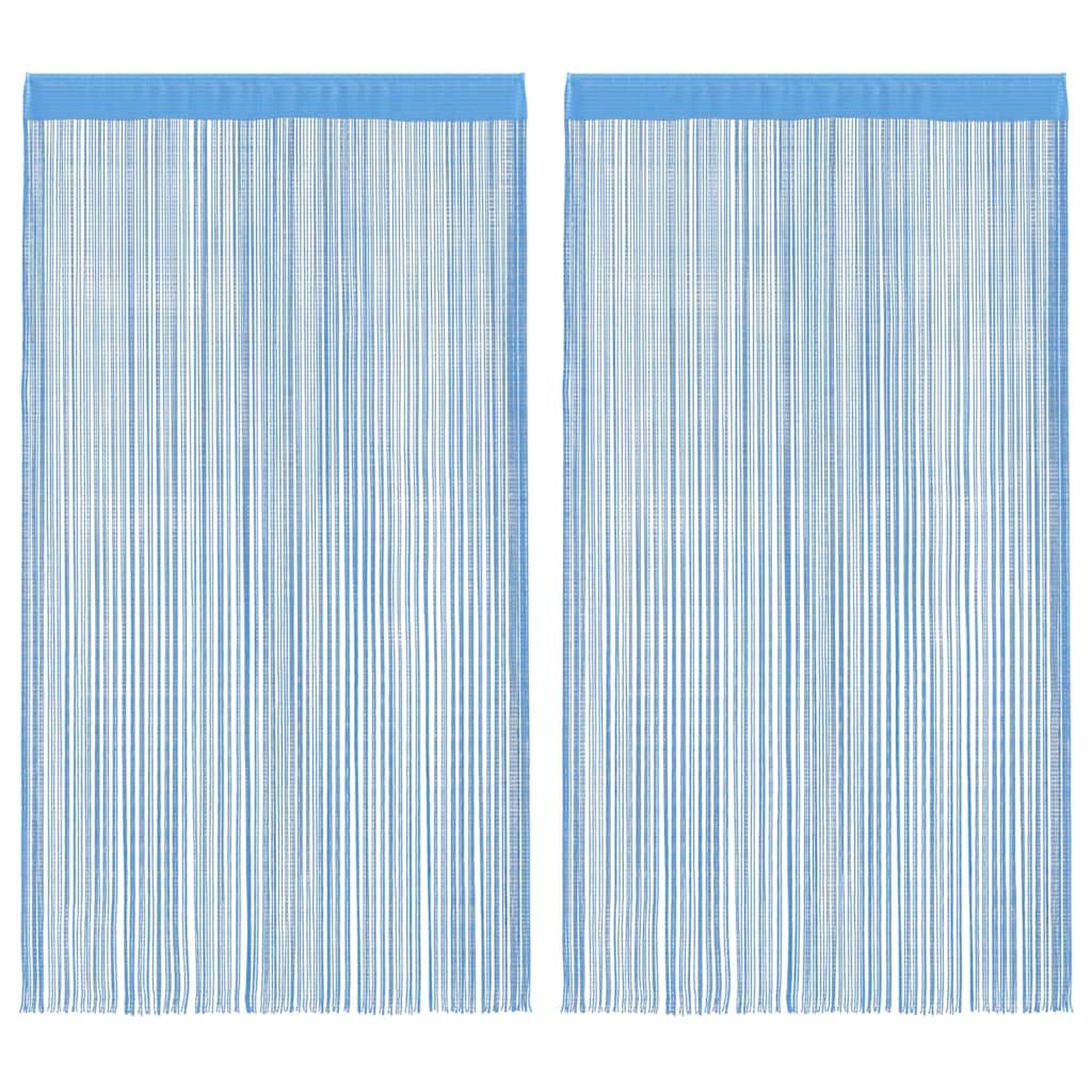 Voir la diapositive 2 : VIDAXL Rideaux a fils 2 pcs bleu clair 100x250 cm
