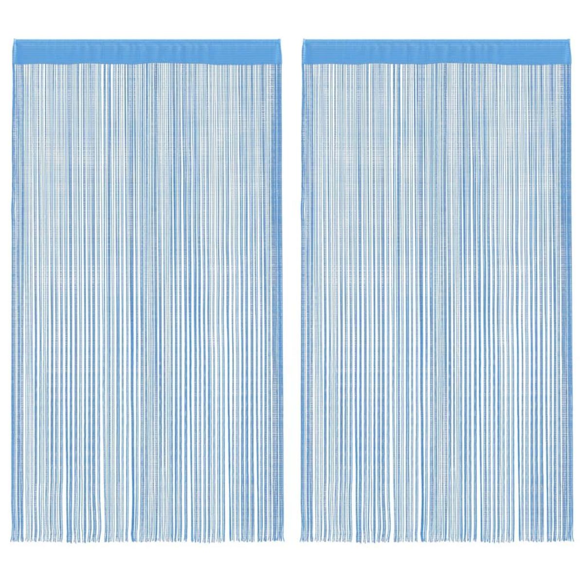 VIDAXL Rideaux a fils 2 pcs bleu clair 100x250 cm