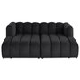 Voir la diapositive 1 : LISA DESIGN Debbie - canapé modulable droit 3 places avec double méridienne - assise profonde - en tissu texturé