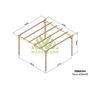 Voir la diapositive 2 : JARDIDECO Pergola massive en bois Tours 420 x 420 cm - Maderland