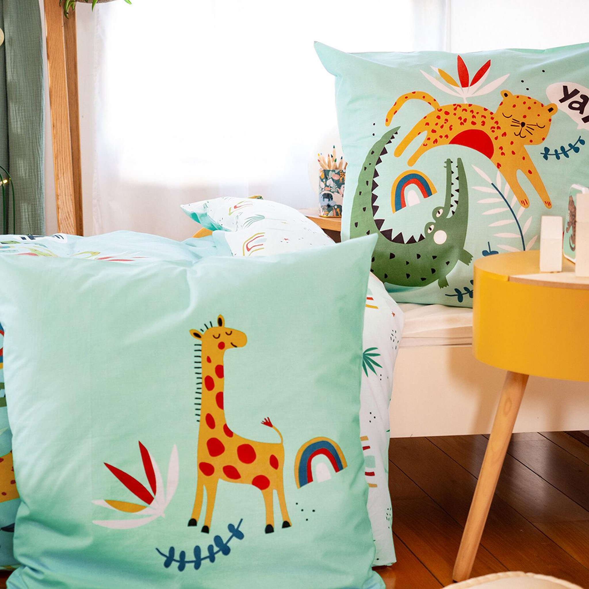 Voir la diapositive 6 : Home collection Parure housse de couette 2pcs 140x200cm 100%coton 57fils poumba