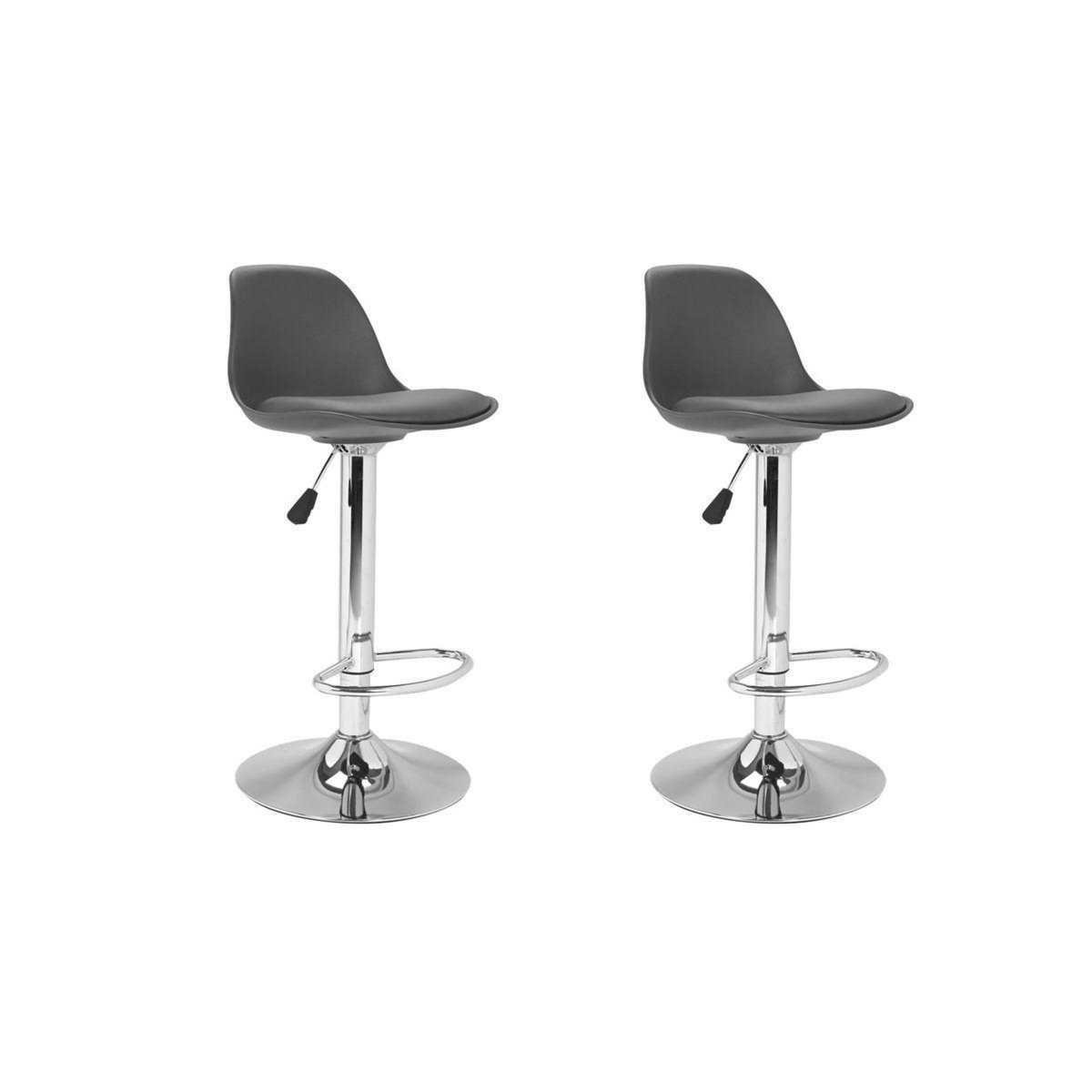 Lot de 2 tabourets de bar ajustables en hauteur RAPH