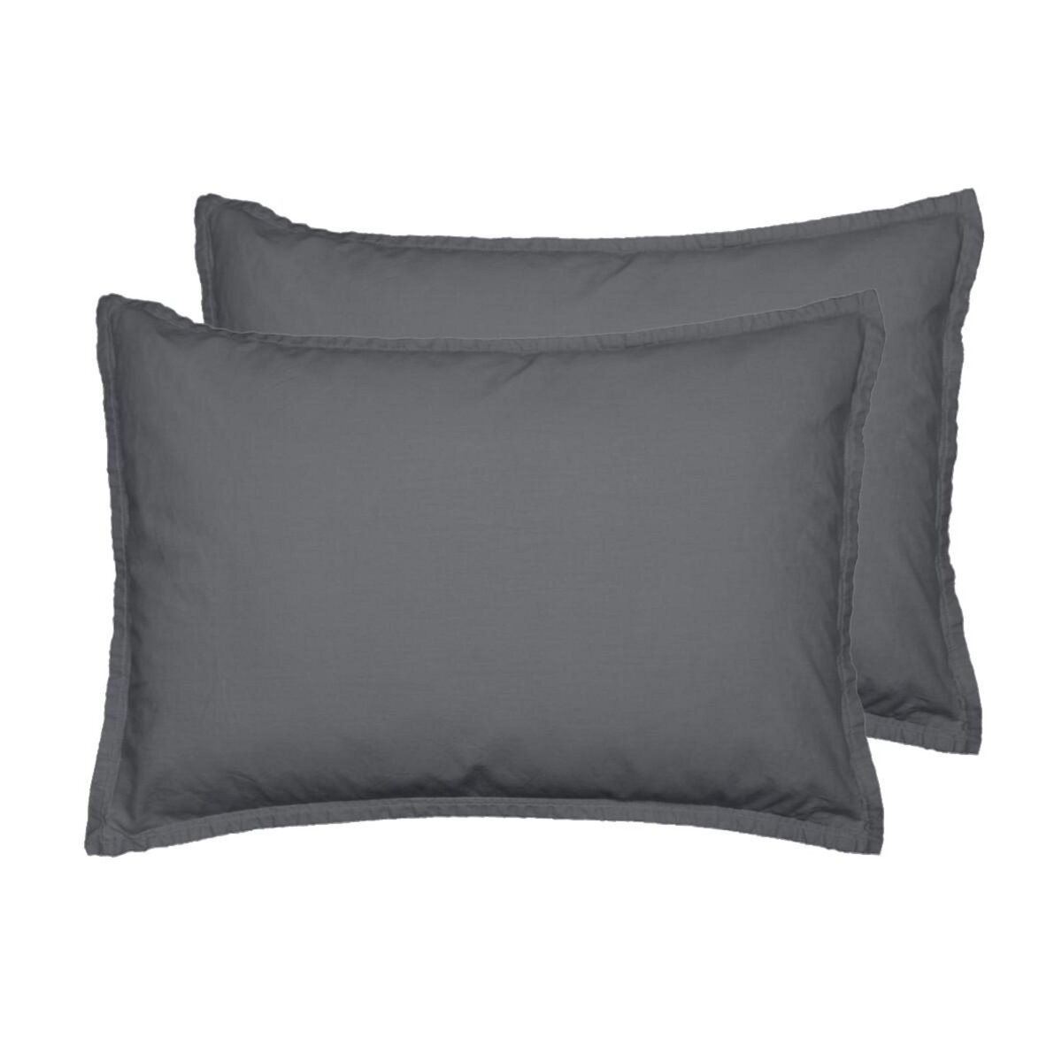 Sensei Maison Lot de 2 taies d'oreiller en coton STUDIO