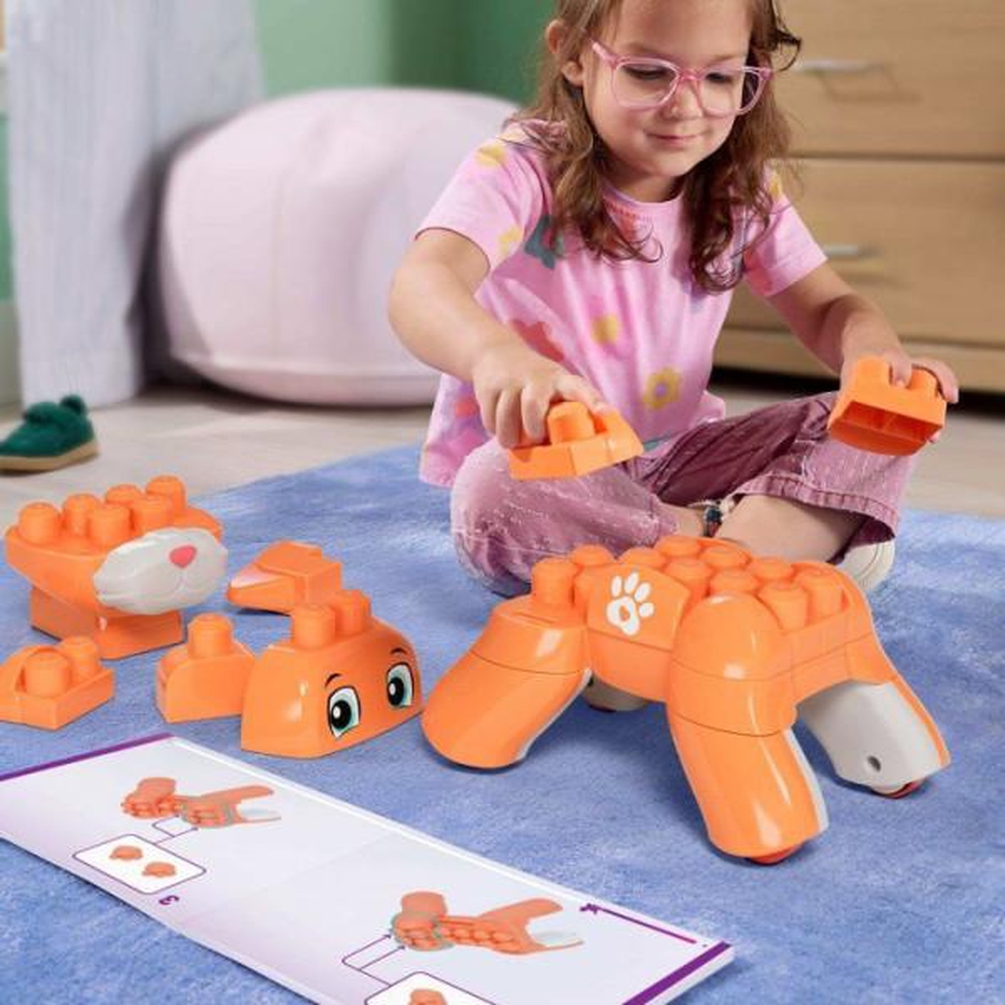 Voir la diapositive 4 : MATTEL MEGA BLOKS Fisher-Price - Mon Chaton 3 en 1 à Construire - Plastique - 25 pièces - Dès 3 ans