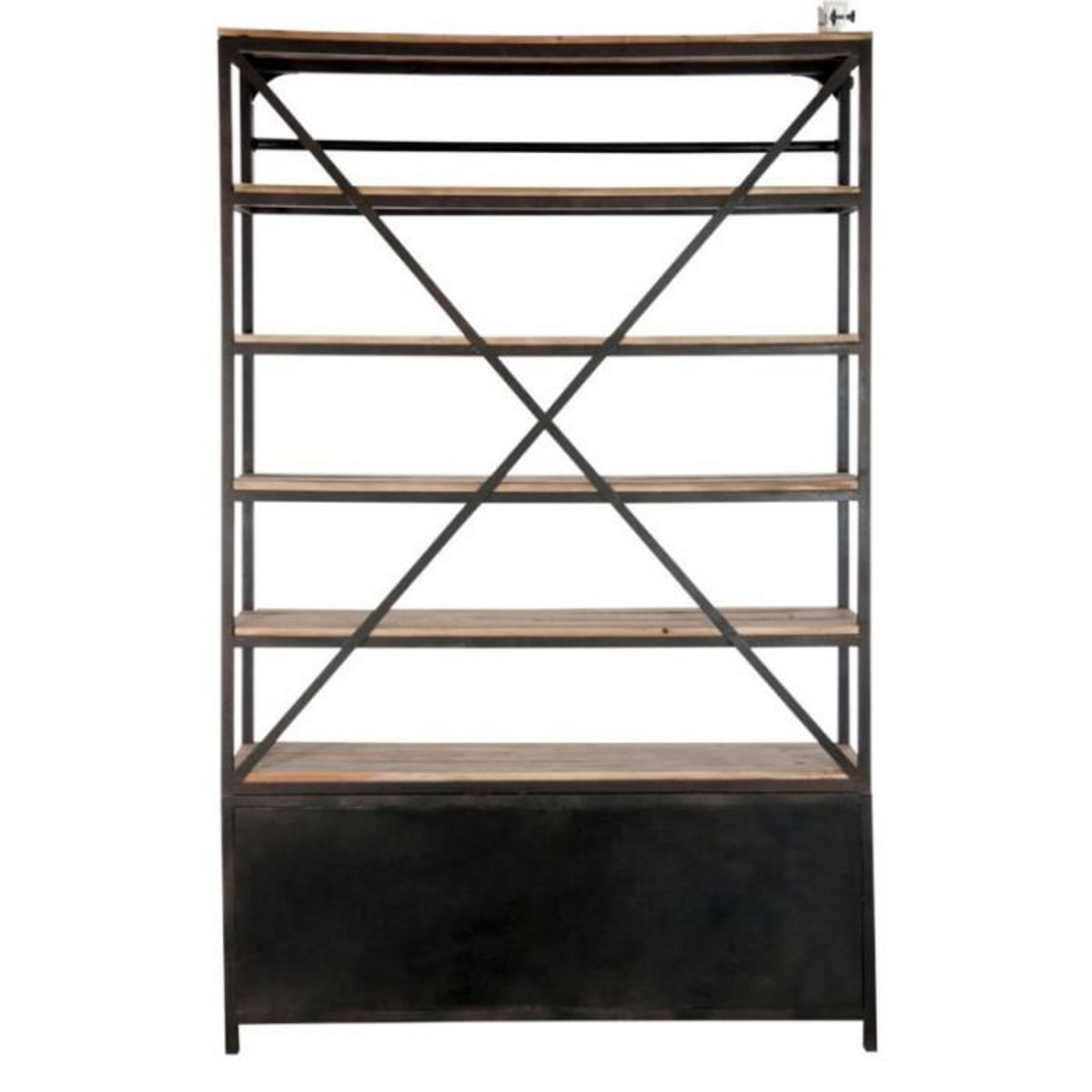 Paris Prix Etagère 4 Niveaux  Echelle  243cm Naturel & Noir