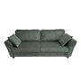 Voir la diapositive 1 : CONCEPT USINE Canapé droit 4 places en velours côtelé vert LUCERNE