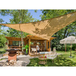Jardiline Voile d'ombrage Naturelle Jute Triangulaire 5 m - Jardiline