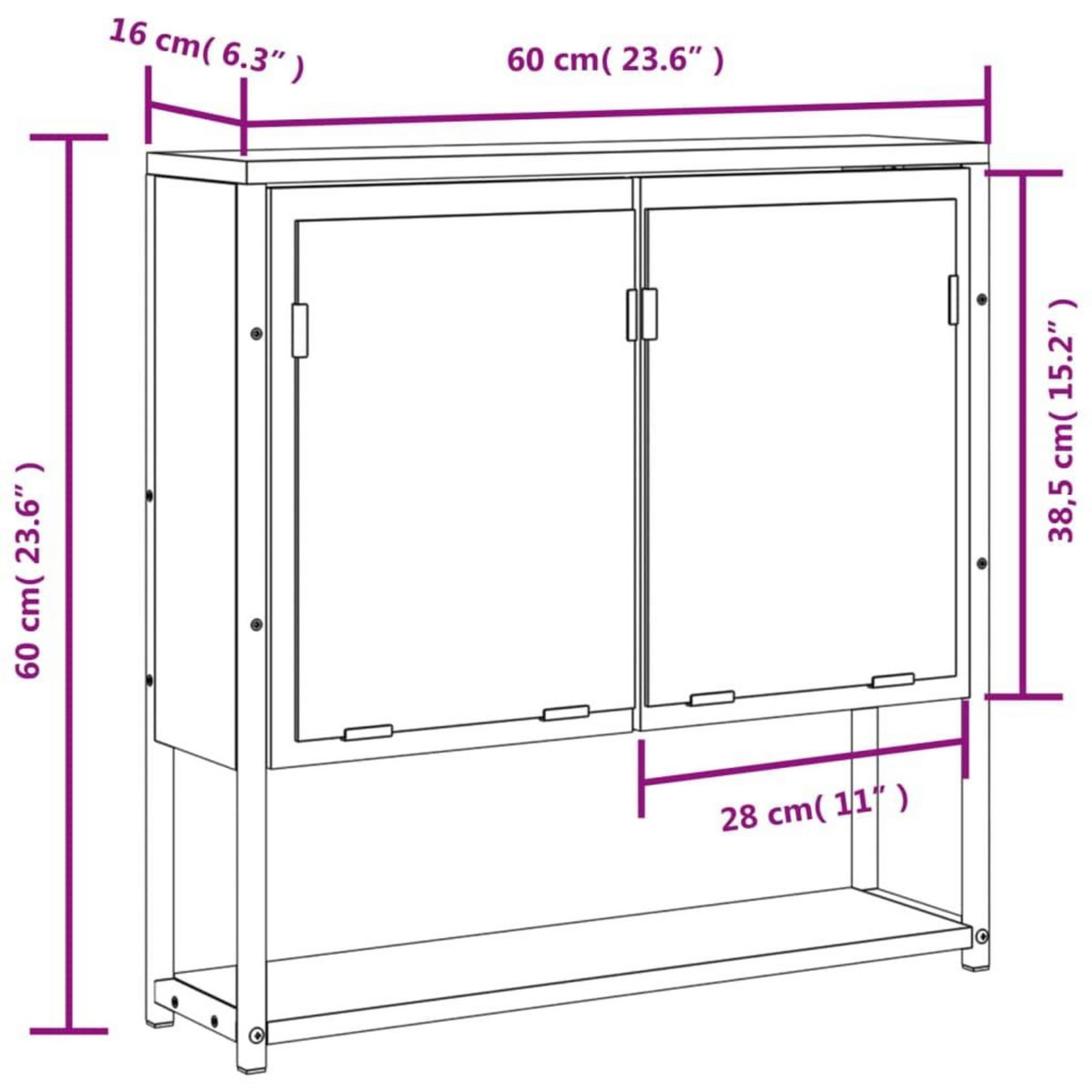 VIDAXL Armoire a miroir de salle de bain chene marron bois ingenierie
