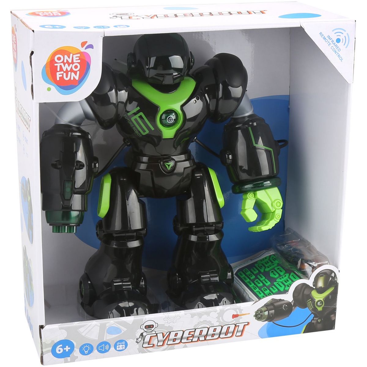 One Two Fun Robot interactif Cyberbot  - Noir