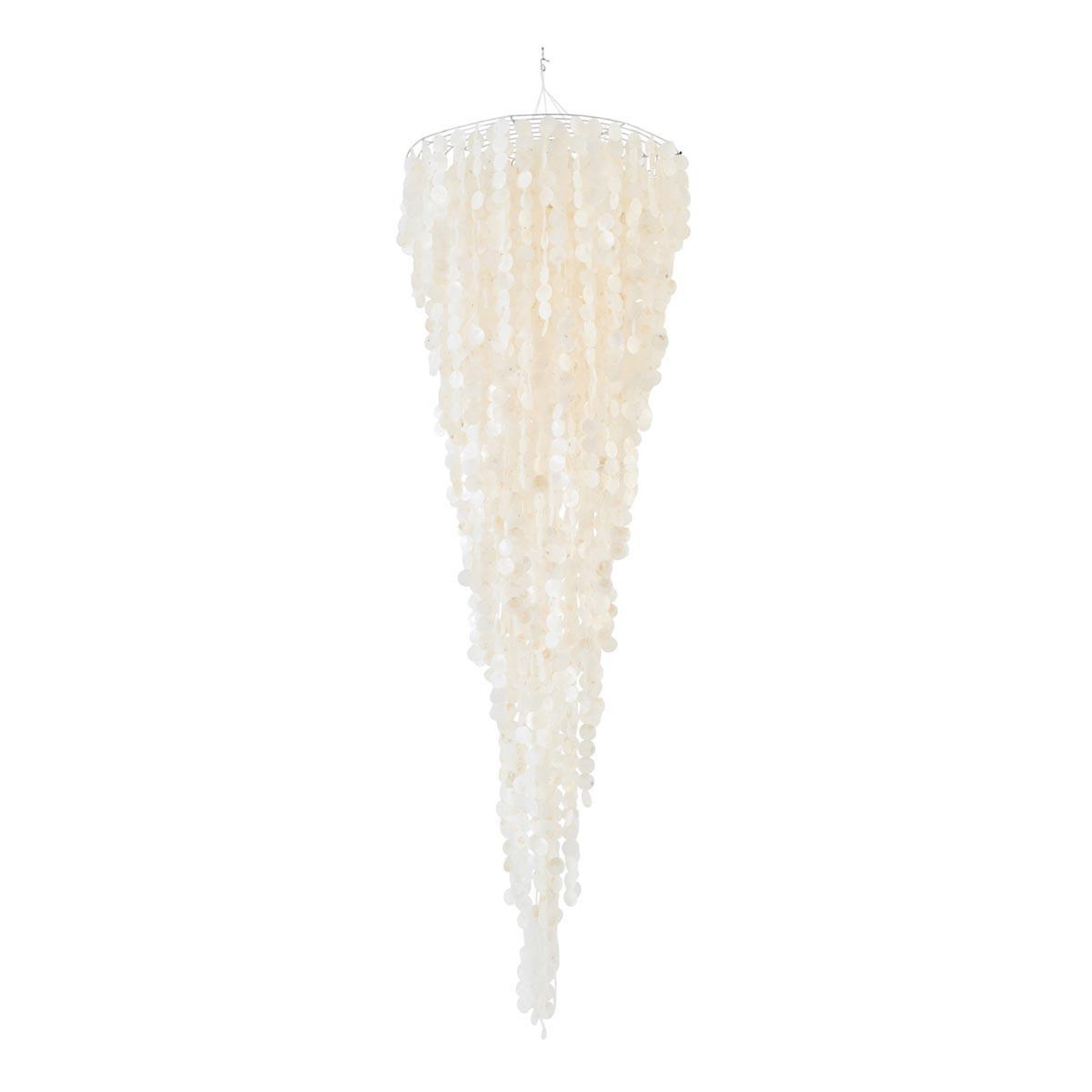 J-LINE Suspension déco en capiz  betsy  250cm blanc