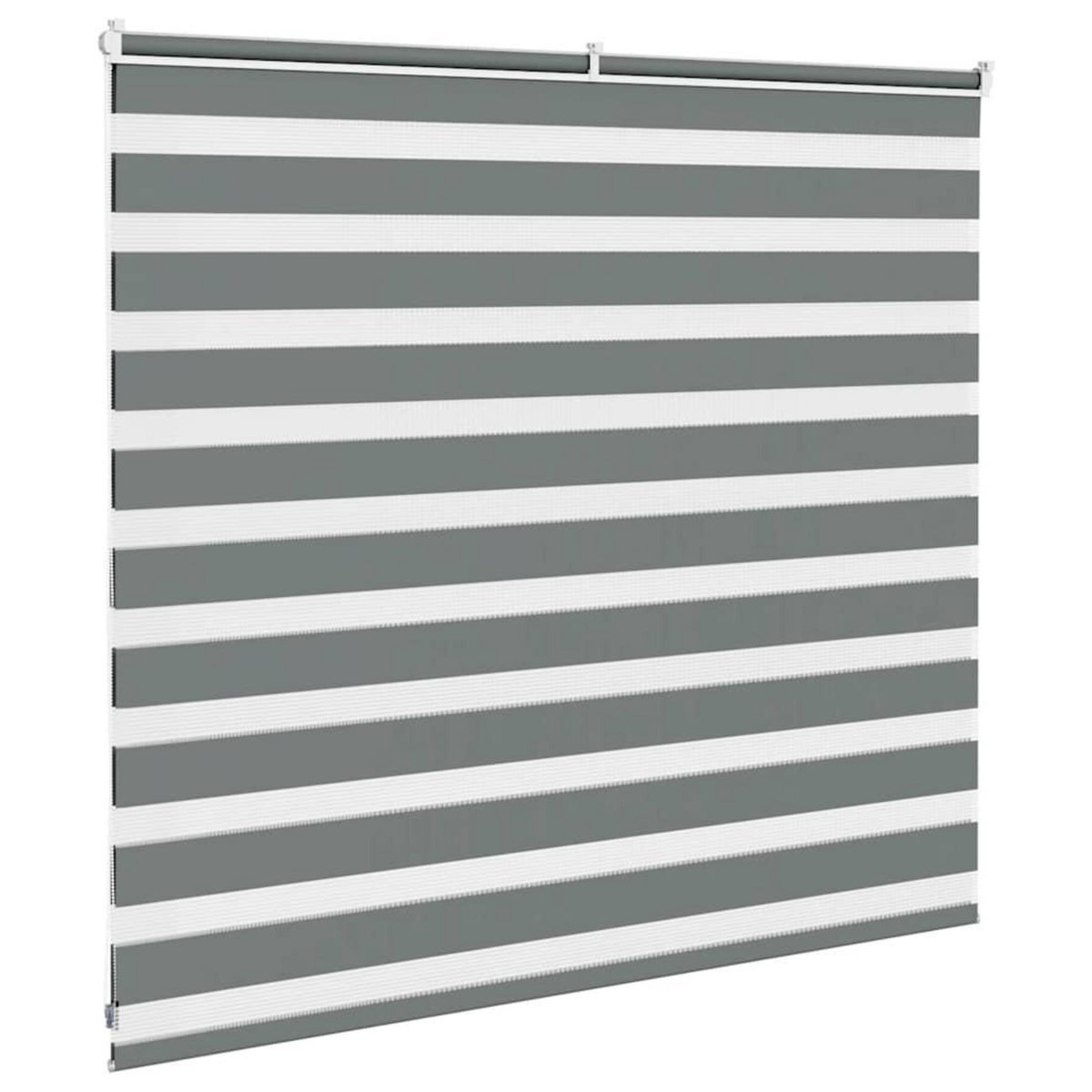 VIDAXL Store zebre gris fonce largeur du tissu 150,9 cm polyester