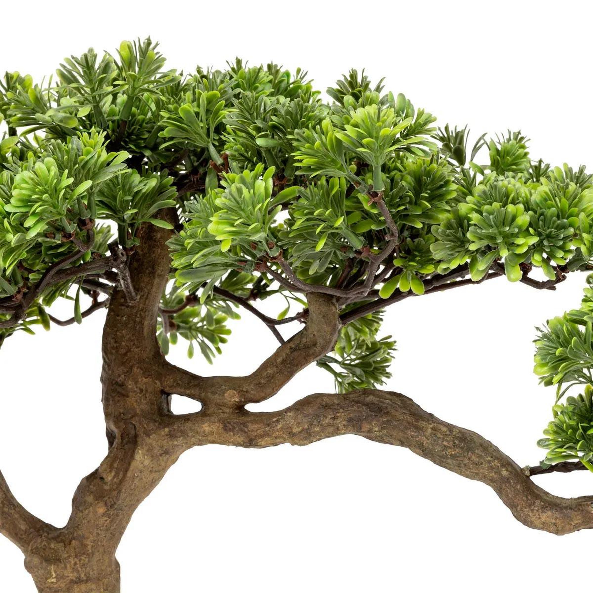 Voir la diapositive 2 : ATMOSPHERA Bonsaï artificiel en pot  polin  60cm vert