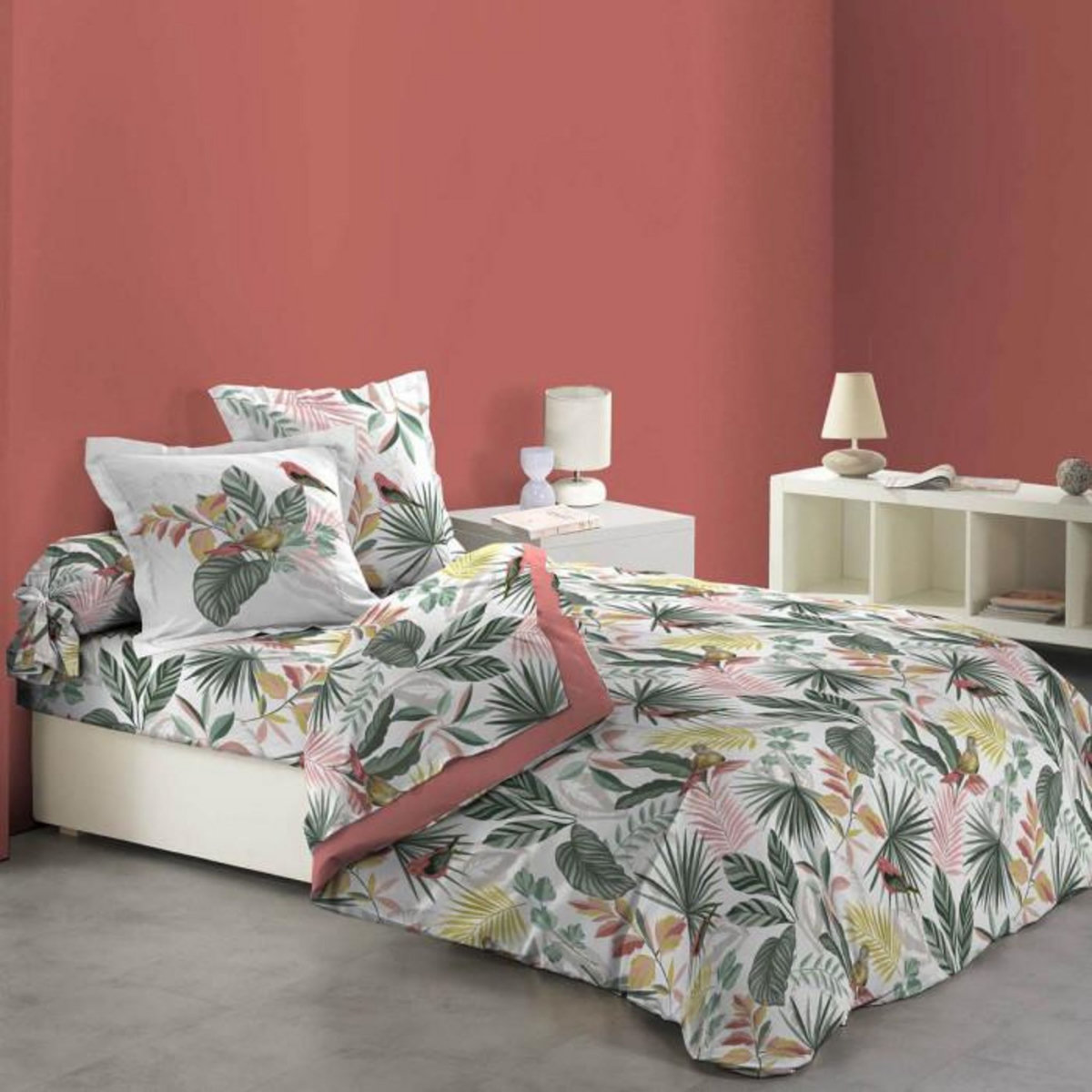 Paris Prix Parure de Lit 6 Pièces  Marbelina  240x220cm Vert