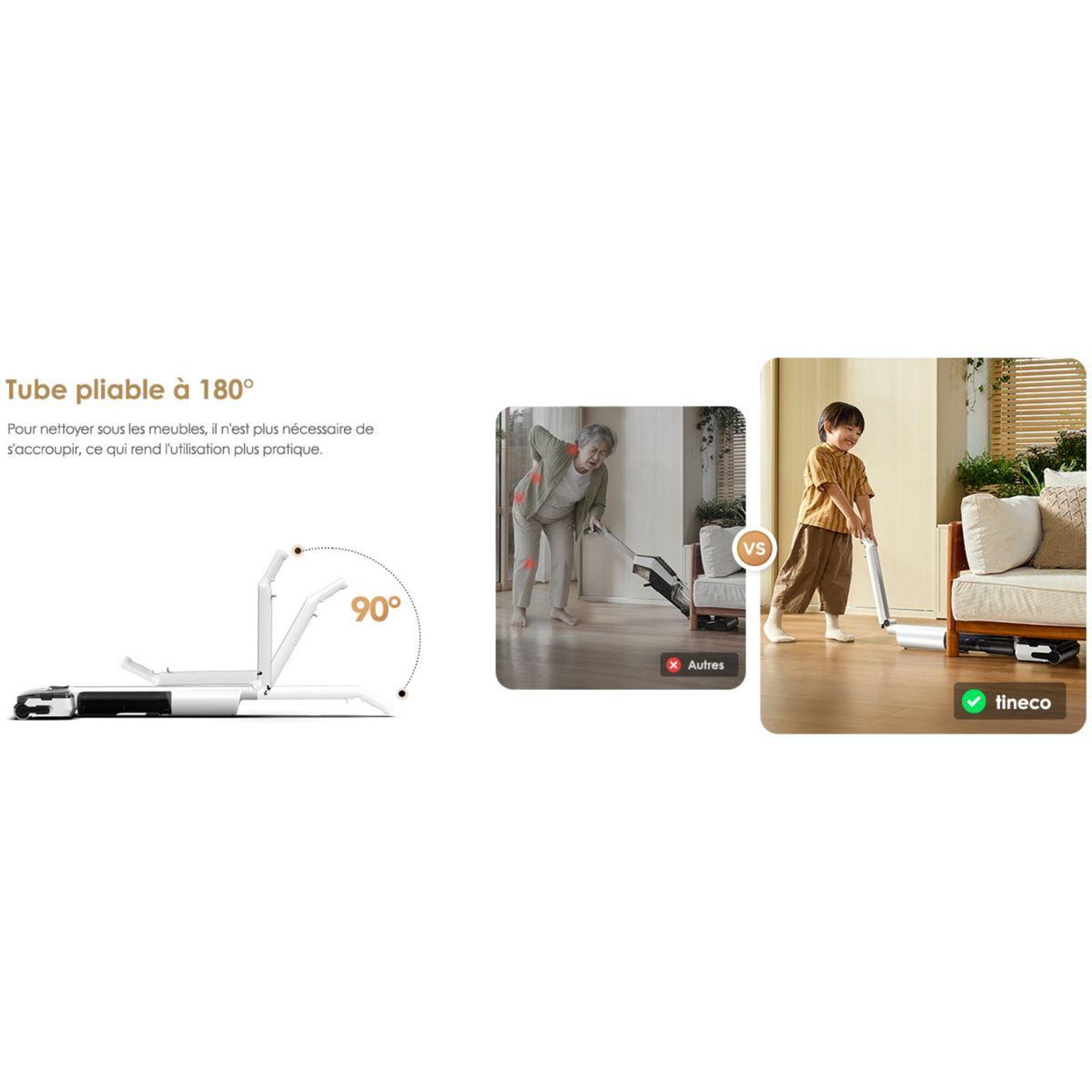 Voir la diapositive 4 : TINECO Aspirateur laveur pliable floor one i7 fold premium