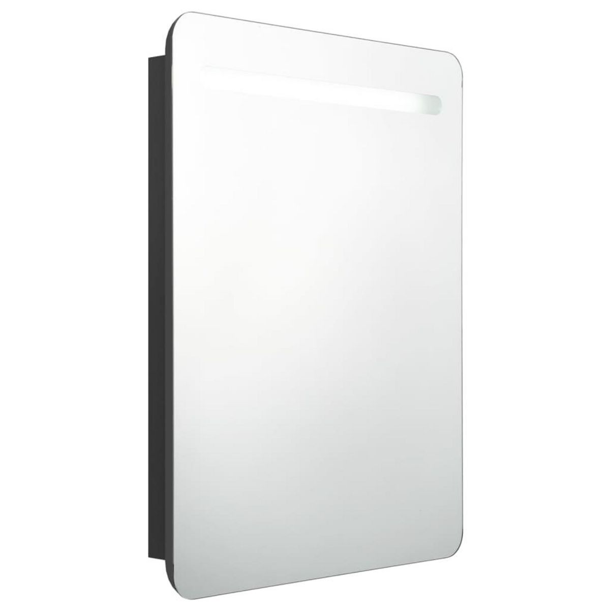VIDAXL Armoire de salle de bain a miroir LED noir 60x11x80 cm