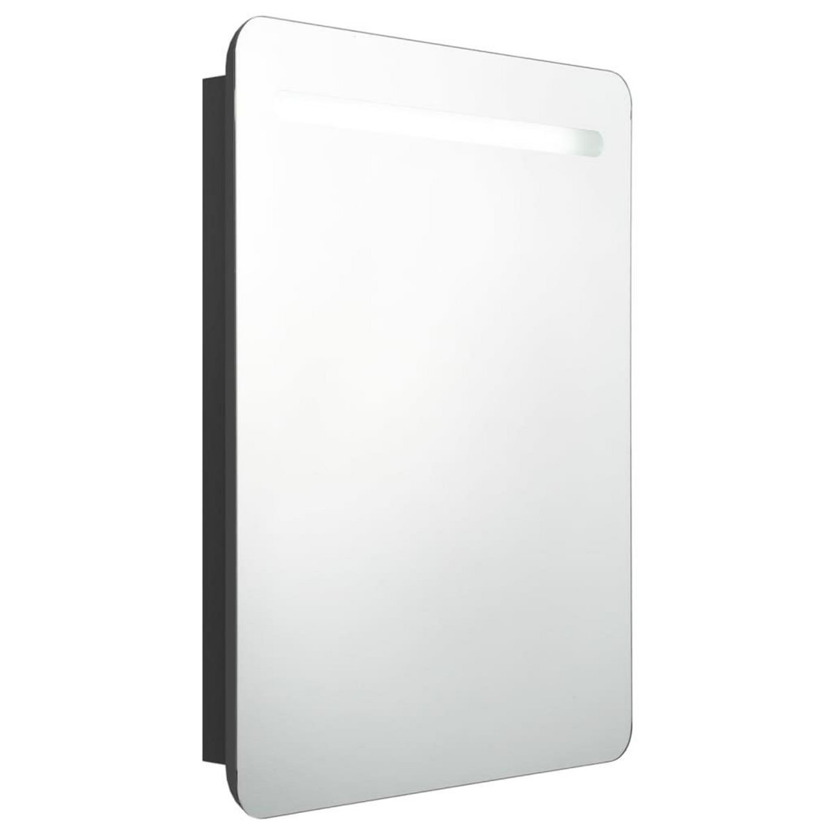 VIDAXL Armoire de salle de bain a miroir LED noir 60x11x80 cm