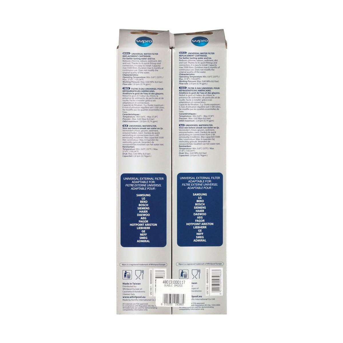 WPRO Filtre à eau pour réfrigérateur américain - sms200