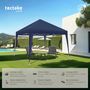 Voir la diapositive 2 : tectake Tonnelle 3 x 3 m bleu