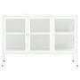 Voir la diapositive 3 : VIDAXL Buffet Blanc 105x35x70 cm Acier et verre