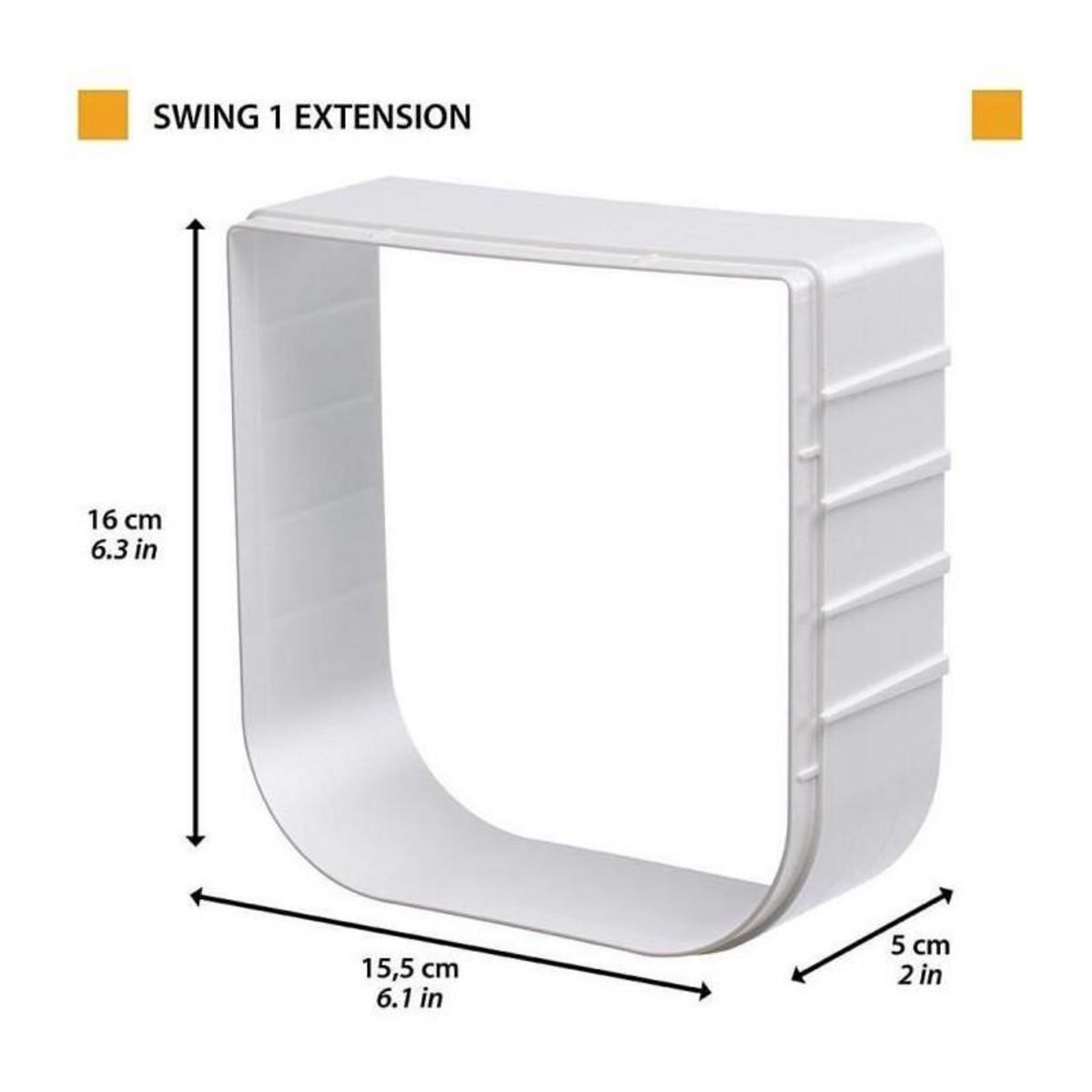 Ferplast Tunnel d'extension - FERPLAST - Pour chatieres Swing 1 - Gris