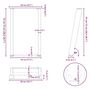 Voir la diapositive 6 : VIDAXL Pieds de table a manger forme de U 2 pcs 50x(72-73) cm acier