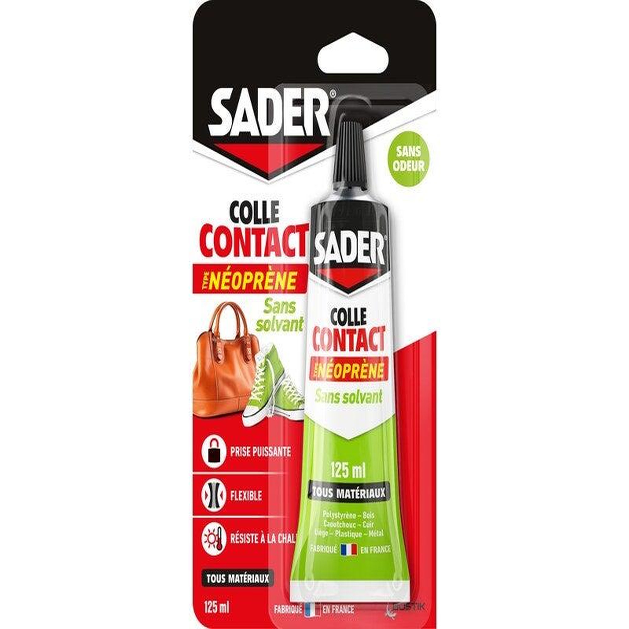 Sader Colle d'assemblage contact type neoprene sans solvant sader tube 125ml