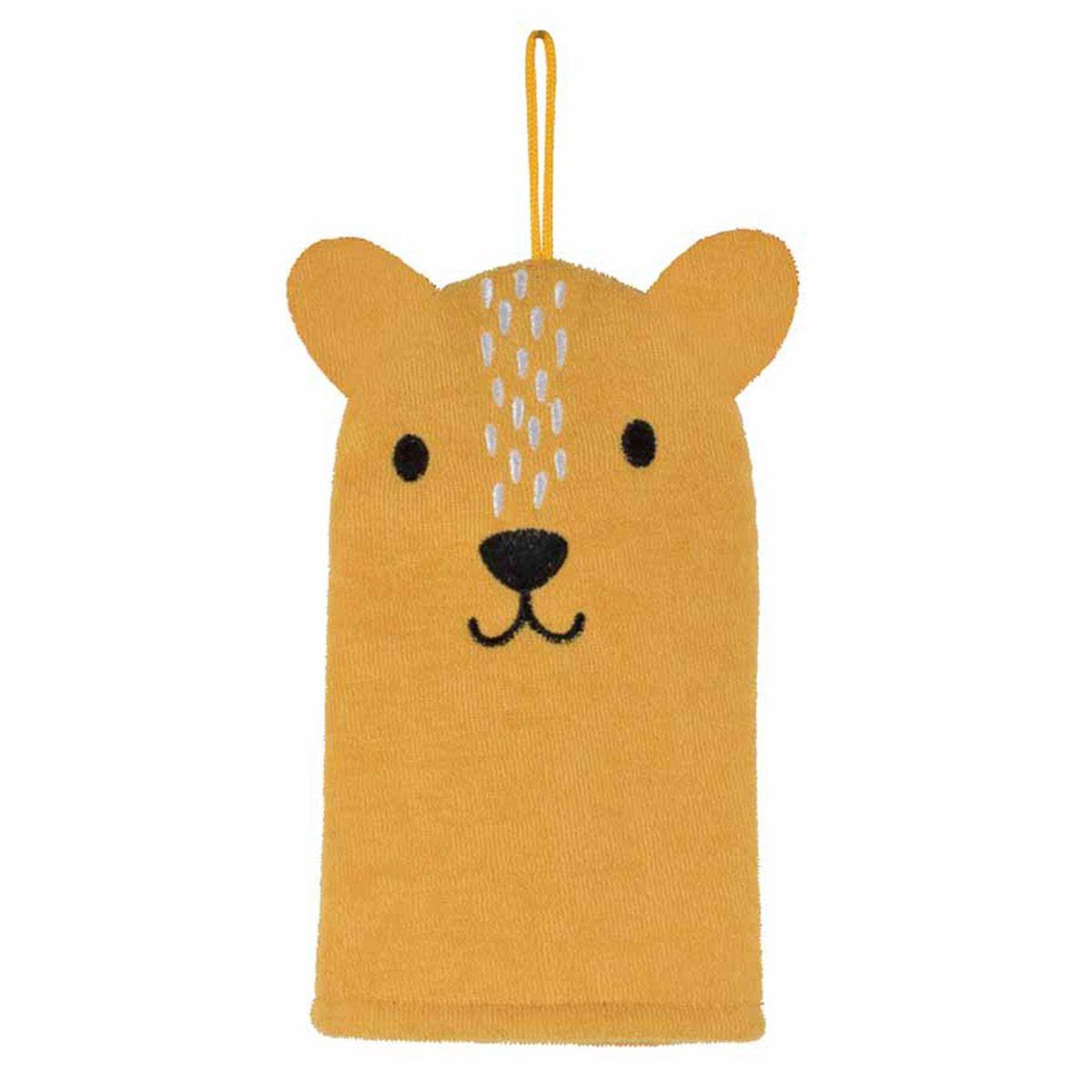 BEBE DOUCEUR Gant de toilette bébé  sweet savane  21cm jaune