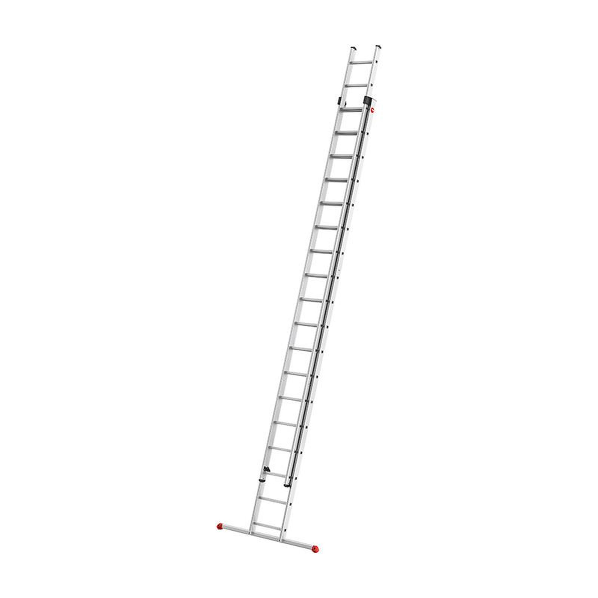 Voir la diapositive 3 : HAILO Echelle coulissante à main 2 plans 2x18 échelons 8,8m/9,5m en aluminium Hailo ProfiStep Duo