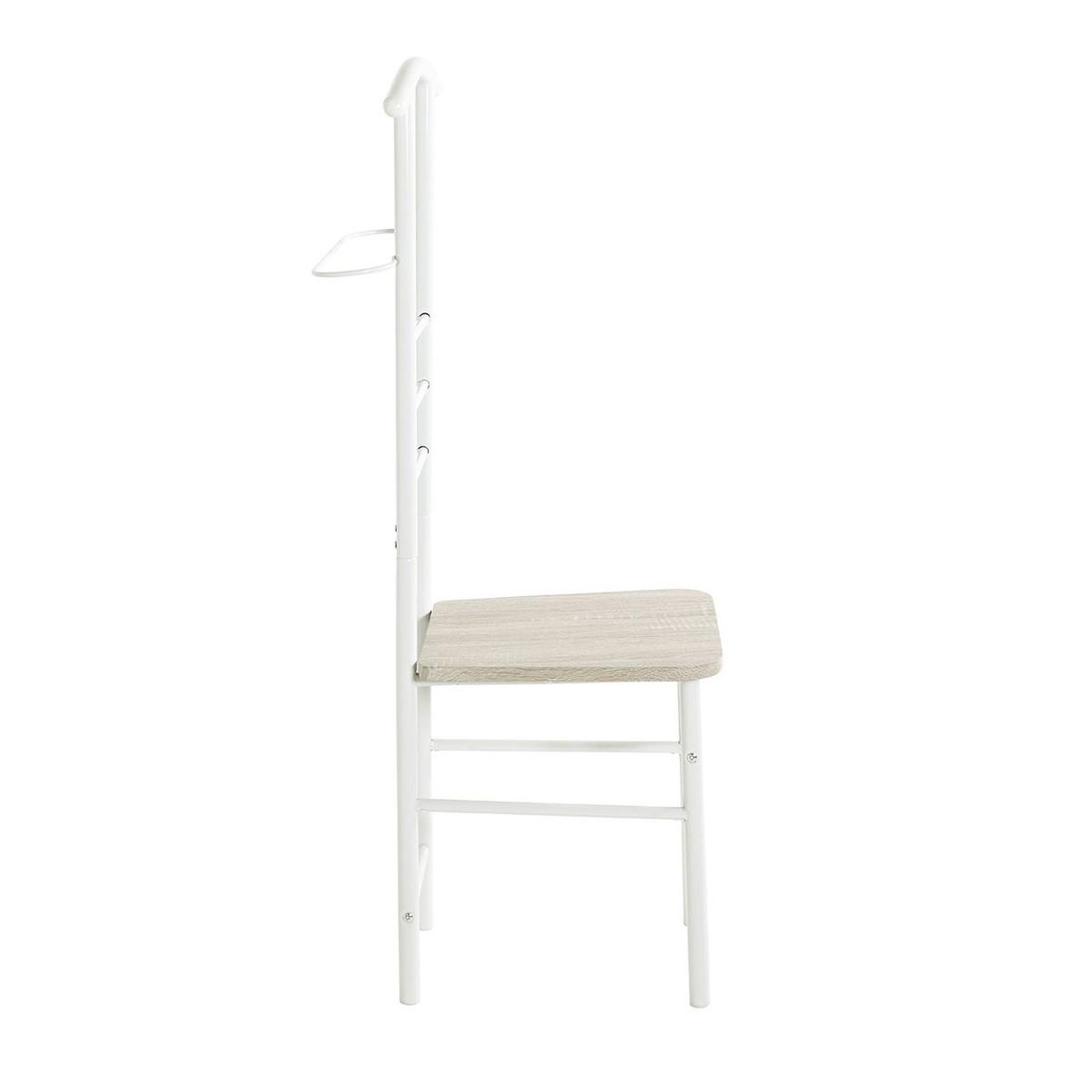 Voir la diapositive 2 : Paris Prix Valet de chambre & assise  remo  119cm naturel & blanc