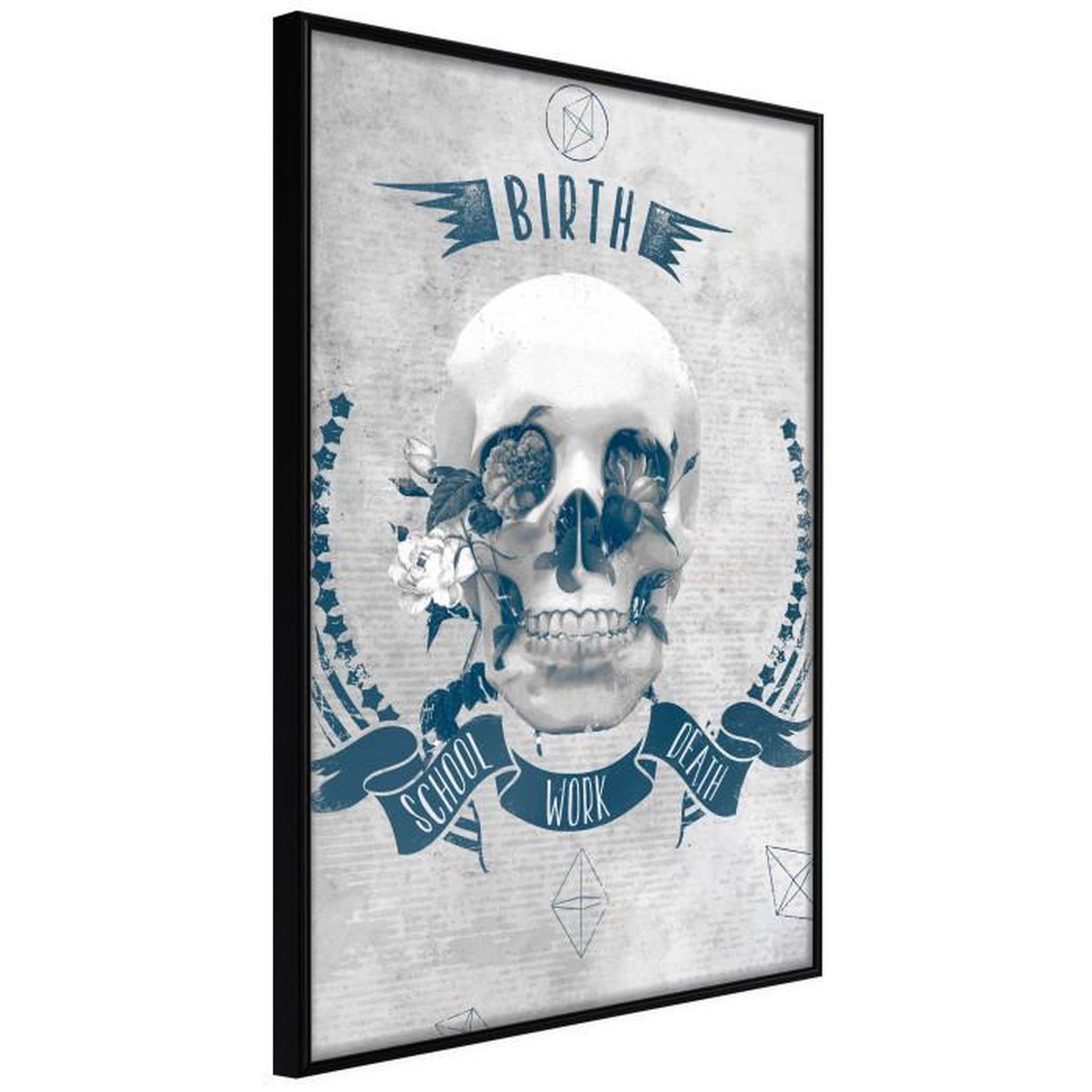 Paris Prix Affiche Murale Encadrée  Short Story About Life. Coloris disponibles : Noir, Jaune