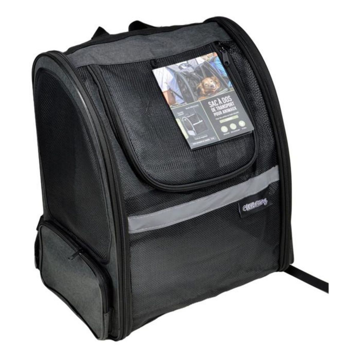 Paris Prix Sac à Dos Transport Animaux  Extensible  44cm Noir