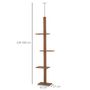 Voir la diapositive 3 : PAWHUT Arbre à chat poteau à griffer hauteur réglable dim. 43L x 27I x 228-260H cm 4 niveaux d'activités marron
