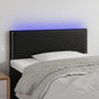 Voir la diapositive 1 : VIDAXL Tete de lit a LED Noir 90x5x78/88 cm Similicuir