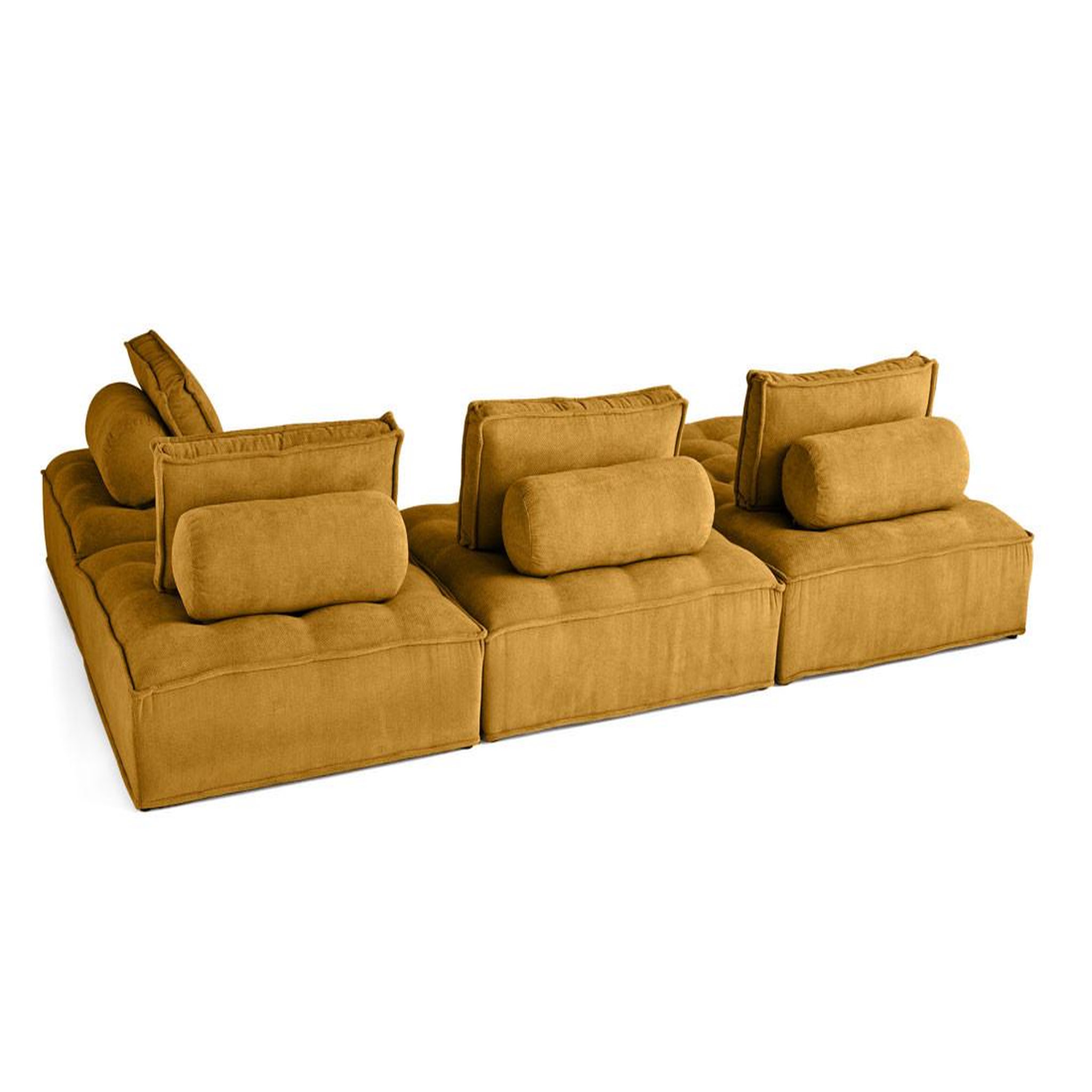 Voir la diapositive 5 : BEST MOBILIER Marisol - canapé panoramique modulable 7 places - velours texturé